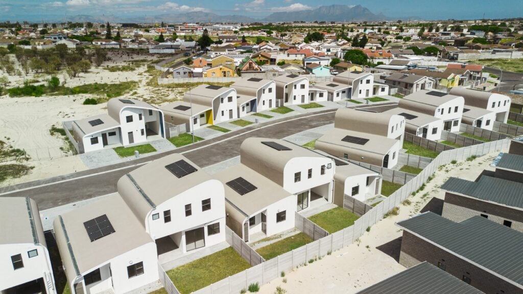 Modern residential houses in a new housing development, South Africa.