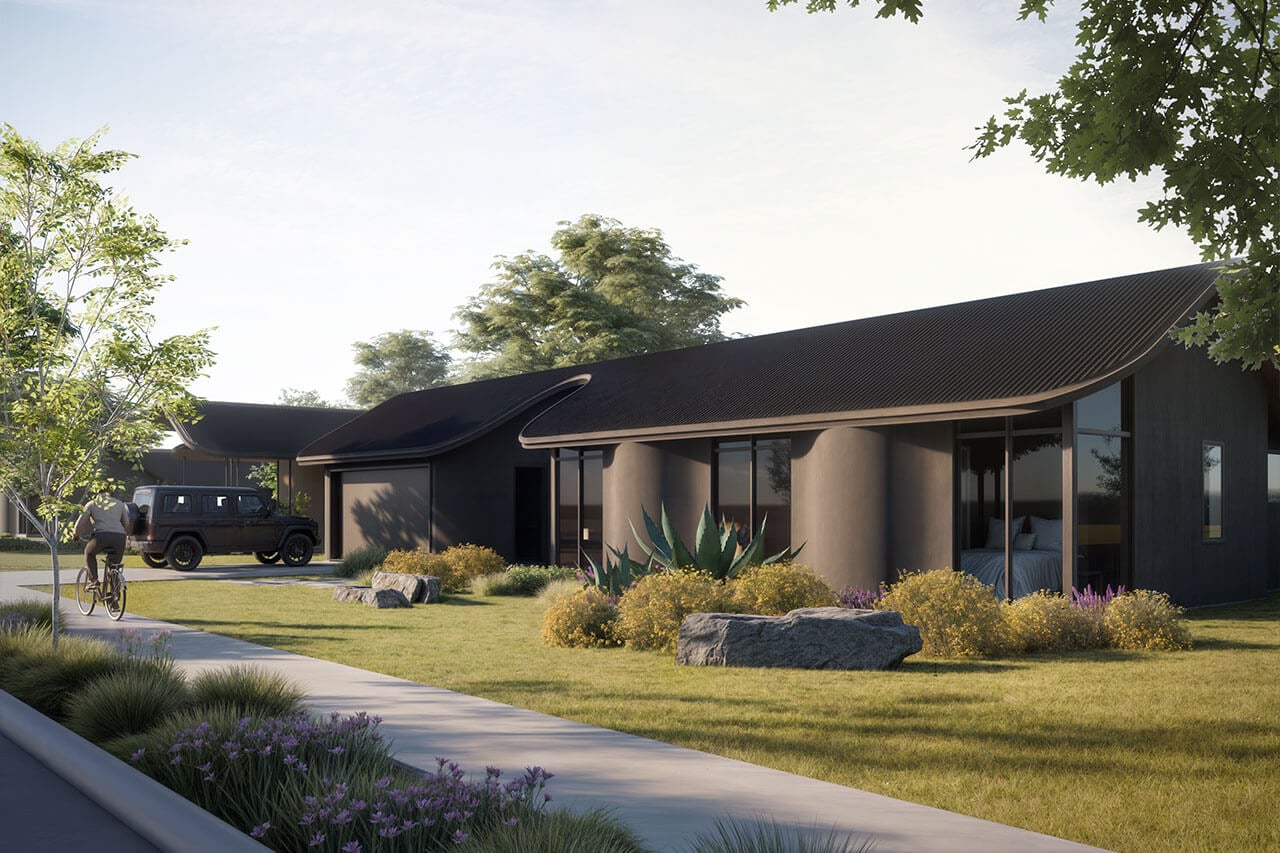 Contemporary Citra home featuring sleek design, lush garden, and outdoor relaxation space.